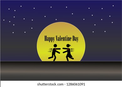 

Happy Valentines Day, paired with love icons, vector images, simple black family icons, can be used as web elements, family design icons - vector.