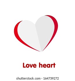Happy valentines day paper vector illustrator