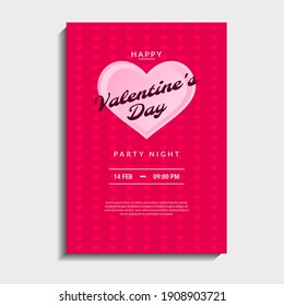 Happy Valentine's Day Party. Beautiful Background with heart shape. It is suitable for banners, posters, flyers, invitations, etc. Vector illustration