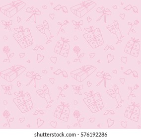 happy valentine's day pattern