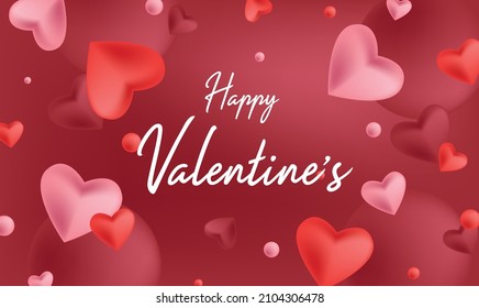 happy valentines day pattern illustration background wallpaper banner template flyer poster event label backdrop modern vector design concept premium color digital card ornamental black gold luxury