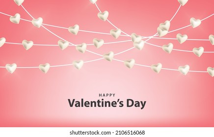 happy valentines day pattern illustration background february party wallpaper banner template flyer poster event label backdrop modern vector design sale holiday love heart wedding icon romance space