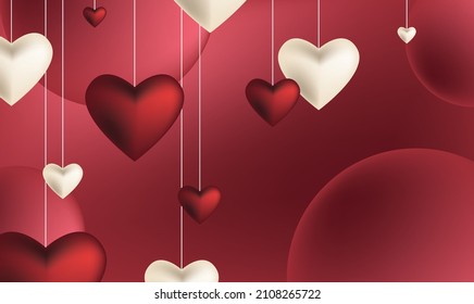 happy valentines day pattern illustration background february party wallpaper banner template flyer poster event label backdrop modern vector design sale holiday love heart wedding icon romance space