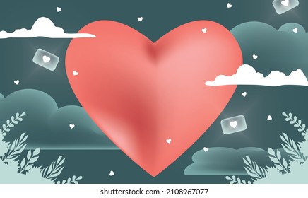 happy valentines day pattern illustration background february party wallpaper banner template flyer poster event label backdrop modern vector design sale holiday love heart wedding icon romance space