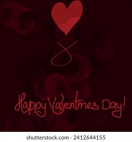 Feliz Día de San Valentín, ilustración, sobre el tema de San Valentín