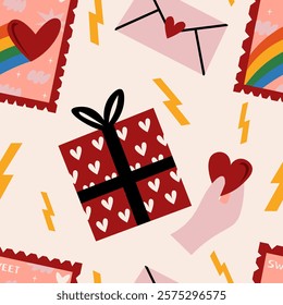 Happy Valentine's Day Pattern Illustration