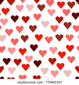 Happy Valentine's day. pattern of red hearts. vector illustration
