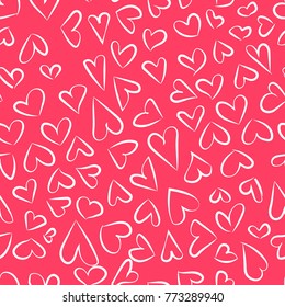 Happy Valentine's day. pattern of red hearts. vector illustration

