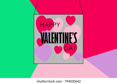 Happy Valentine's Day. Perfect for holiday flat design. Vector illustration.