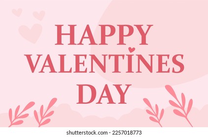 Happy Valentines Day with pink background 