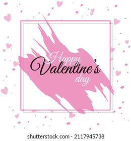 Happy Valentine's Day Pink and black background , card vector design.