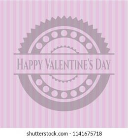 Happy Valentine's Day pink emblem