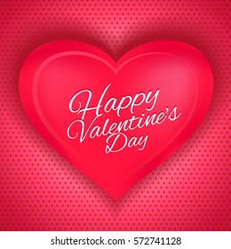 happy valentine's day pink love illustration vector 