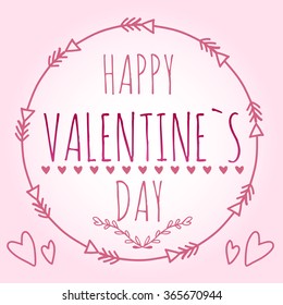 Happy Valentines Day post card. 