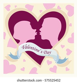 happy valentine's day postcard