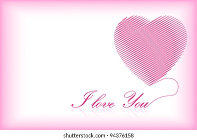 Happy valentines day postcard