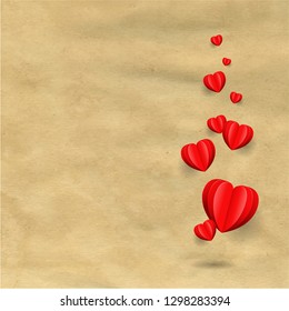 Happy Valentines Day Postcard With Gradient Mesh, Vector Illustration