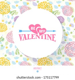 happy valentines day postcard with handwriting and vegetation template colour cheerful love rose classical vegetation ritual scene edge ceremony modern mark celebration lovely heart grin vintage tradi