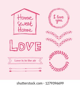 Happy Valentine's day postcard. Vector illustration