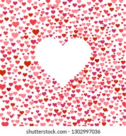 Happy Valentines Day Postcard, Vector Illustration