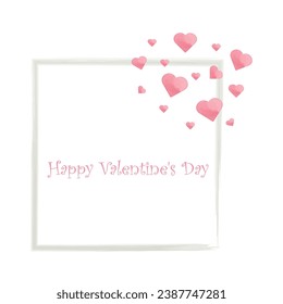 Happy Valentine's Day postcard. watercolor vector