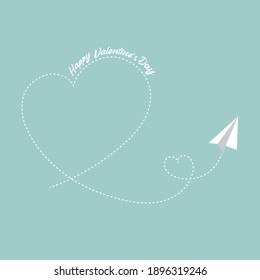 happy valentine's day poster , airplane design