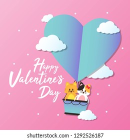 Happy Valentine's Day Poster Background Greeting Card Illustration