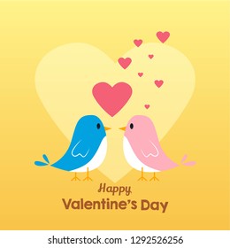 Happy Valentine's Day Poster Background Greeting Card Illustration