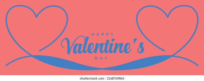 Happy valentines day poster or banner template gift box on background. Greetings and presents for valentines day in flat lay styling. Promotion and shopping template for love valentines day