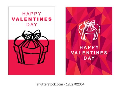 Happy Valentine's Day Poster and Card with Gift