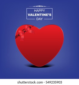 Happy Valentine's day poster design blue background theme