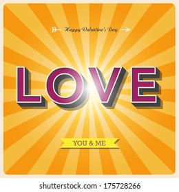 Happy valentines day poster ,Illustration eps10