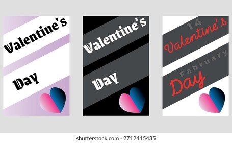 ¡Feliz día de San Valentín! Ilustraciones románticas, corazones y cupido para el amor, citas, bodas y tarjetas de felicitación. Gráficos de Vector fáciles de usar.