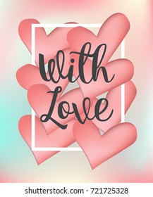 happy valentine's day poster set. can be use for greeting and invitation card.  background , backdrop.  vector illustration