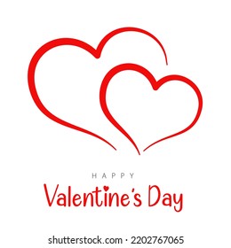 Happy Valentine's Day. Poster template. Vector illustration