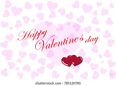 Happy Valentines Day, Poster template on abstract background, Holiday Vector Illustration colorful design.