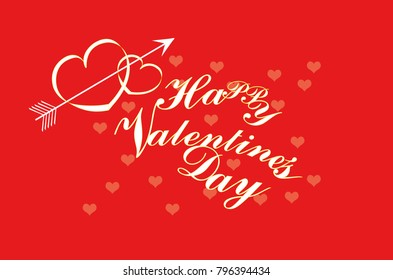 happy valentines day poster typhography.vector