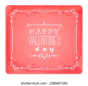 HAPPY VALENTINE`S DAY poster - vector illustration 