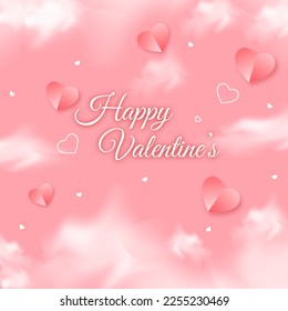Happy Valentine's day poster vector illustration