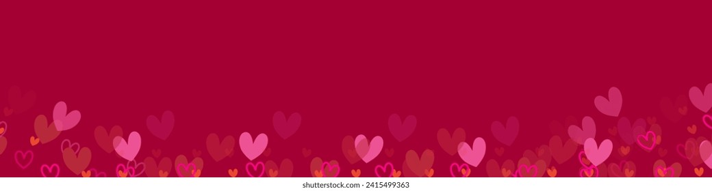 Happy Valentine's day poster or voucher.Valentines day background
. Valentine's day sale header or voucher template with hearts.