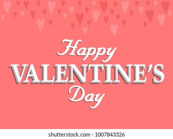 Happy Valentines Day poster,Valentine card background. Vector Illustration