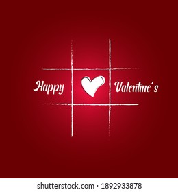 Happy Valentine's Day, Realistic Romance with red heart shape, Valentine's Day Greetings. Vector Illustration