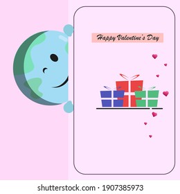 Happy Valentine's Day, Realistic Romance with red heart shape, Valentine's Day Greetings. Vector Illustration