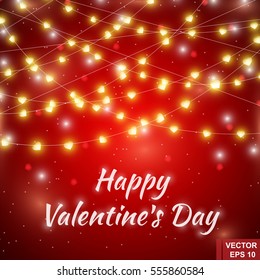 Happy Valentine's Day. Red background. Love. Feelings. A heart.