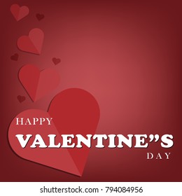 Happy Valentines day red background