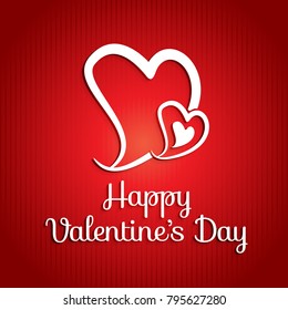 Happy Valentine's day with red background