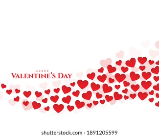 happy valentines day red floating hearts background