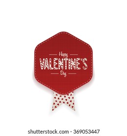 Happy Valentines Day red greeting Banner