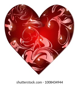 Happy Valentine's day red hearts. Romantic card - vector illustration