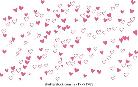 Happy Valentinstag Red Script Schriftzug mit rosafarbenem Herzrand Romantisches Holiday Design